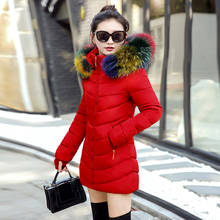 2020 зимняя женская длинная куртка, Женское пальто, теплая зимняя куртка с воротником, пуховая парка, перчатки со съемным меховым воротником и шапкой 2024 - купить недорого