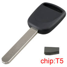 Carcasa negra para llave de coche, reemplazo sin cortar, hoja de encendido de llave de coche en blanco con Chip transpondedor T5 apto para Honda Civic 2024 - compra barato