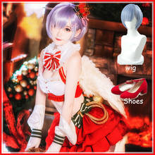 Anime Re Zero Cosplay Rem Cosplay Women Cute Christmas Costume Anime Re Zero Rem Cosplay Christmas Costume Wigs and shoes 2024 - buy cheap