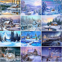 Winter Snow Scenic DIY 5D Diamond Painting Full Round Mosaic Rhinestone Landscape Diamond Embroidery Cross Stitch Kits 2024 - buy cheap