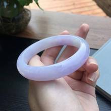 Free Certificate Natural Burmese Jade Light Purple 54mm-62mm Bracelet Elegant Princess Bracelet Best Gift 2024 - buy cheap