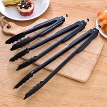Silicone BBQ Grilling Tong Salad Bread Serving Tong Clip Non-Stick Kitchen Barbecue Cooking Tong with Joint Lock Black 2024 - buy cheap