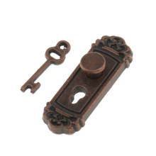 Casa de muñecas a escala 1/12, juego de llaves de manija en miniatura, accesorios de perilla de puerta 2024 - compra barato