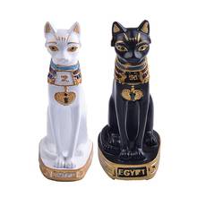 Resin Crafts Book Shelve Desktop Cat Miniature Figurine Home Decor Accessories Birthday Gift Creative Egyptian Cat God Ornaments 2024 - buy cheap