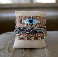 BLUESTAR Women Turkish Eye Bracelet MIYUKI Bead Bracelet Crystal Pulseras Mujer Handmade Woven Jewelry 2024 - buy cheap