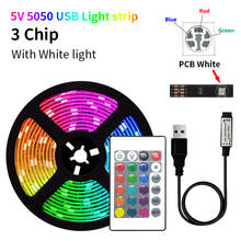 Tira de luces LED USB, 5V, 5050 luces, lámpara de retroiluminación Led RGB, cinta Flexible con Control infrarrojo USB 2024 - compra barato