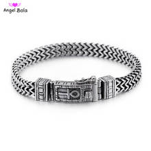 8mm New Egyptian Ankh Symbol of Life Charm Bracelets For Men Women Stainless Steel Mesh Linking Chain Bracelet Jewelry 2024 - buy cheap