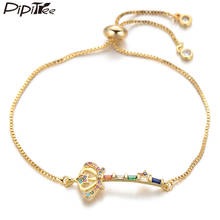 Pipitree-pulsera de corona de circonia cúbica para mujer, brazalete de boda, joyería ajustable 2024 - compra barato