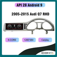 Radio con GPS para coche, reproductor Multimedia con Android 9, ocho núcleos, 6 + 128G, Dvd, RHD, vídeo, para Audi Q7 2005-2015 2024 - compra barato