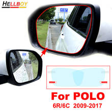 4 pçs à prova de chuva espelho retrovisor do carro anti nevoeiro filme adesivo para volkswagen vw polo 6r 6c mk6 mk5 espelho retrovisor filme à prova dwaterproof água 2024 - compre barato