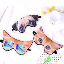 Cute 3D Animal Printing Sleeping Eye Mask Blindfold Relax Sleep Travel Covers Eye-shade Sleeping Tools Eyepatch New 2024 - купить недорого