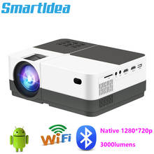 Smartldea H3 native 1280x720 Android wifi Smart projector support 1080p HD led home proyector Large Screen video game beamer 2024 - buy cheap