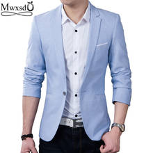 Mwxsd Men's Casual Slim Fit Blazer suit jacket autumn Men Jacket Men's Korean Style Suit Men Blazer 2024 - buy cheap