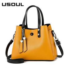 USOUL Ladies Crossbody Bags For Women 2020 Fashion Leather Handbags Yellow Luxury Totes Woman Shopper Messenger Shoulder Bags 2024 - buy cheap