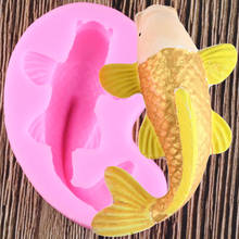 Molde de silicona de pez marino 3D, herramientas de decoración de pasteles, Fondant, jabón de arcilla de resina, dulces, Chocolate, pasta de goma 2024 - compra barato