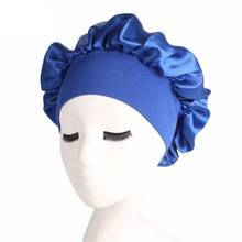 56-58 см регулируемая Атласная шапочка для укладки волос шапка для ухода за длинными волосами женская ночная шапка для сна шелковая шапочка для душа шапочка для укладки волос 2024 - купить недорого