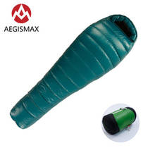 Портативный спальный мешок AEGISMAX M3, 23 ~ 32 ℉, сращивающийся спальный мешок с гусиным пухом 800FP, ультралегкий походный уличный теплый водонепроницаемый 2024 - купить недорого