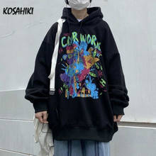 KOSAHIKI 2022 Japanese Streetwear Harajuku Women Sweatshirt Casual Hooded Fleece Ropa Mujer Print Loose Spring Hoodie 11a035 2024 - buy cheap