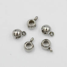20pcs 3/4/5mm Hole Stainless Steel Spacer Beads Ball Big Hole Positioning Beads Fits for DIY Charm Bracelets Jewelry findings 2024 - buy cheap