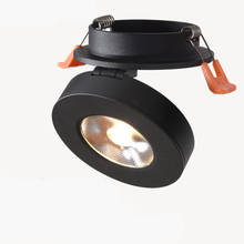 Holofotes dobráveis ultrafinos, 20 peças, cob, 5w, 7w, 10w, ac110v, 220v, iluminação embutida para teto, iluminação interna