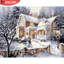 HUACAN Paint By Number House Drawing On Canvas Gift DIY Pictures By Numbers Landscape Kits Hand Painted Painting Art Home Decor 2024 - buy cheap