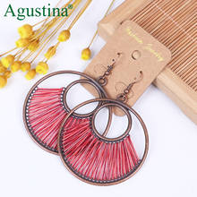 Agustin-Pendientes Vintage para mujer, aretes de gota de Metal bohemios, joyería de lujo, 2020 2024 - compra barato