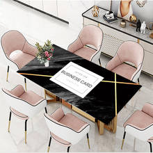 Nova venda quente mármore toalha de mesa de couro impermeável tapete retangular pu mesa de café tapete de mesa de cozinha 2024 - compre barato
