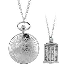 Reloj de bolsillo de cuarzo con colgante de plata para hombre, mujer y niño, cadena Retro Fob, regalo, gran oferta 2024 - compra barato