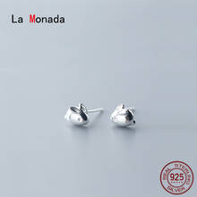 La Monada, conejo Conejo, minimalista pendientes tipo botón de plata fina mujer bien en 925 joyas de plata pendientes de plata 925 2024 - compra barato