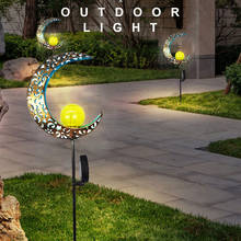 Solar LED Sun Moon Flame Light Waterproof Outdoor Pathway Moon Landscape Lawn Lamps for Grden Fence Yard Christmas Decoration 2024 - buy cheap