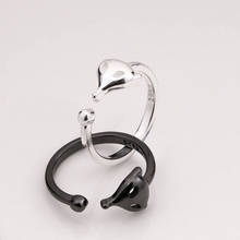 Очаровательные женские серебряные кольца из стерлингового серебра 925 пробы, модные аксессуары для девушек, дизайнерское кольцо на палец с лисой, женский подарок на день Святого Валентина 2024 - купить недорого