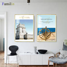 Decoração + mar praia onda menina paisagem da parede arte da lona pintura nordic posters e impressões fotos de parede para sala estar decoração 2024 - compre barato