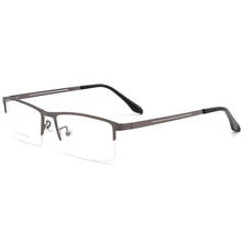 Montura de gafas para hombre, dispositivo de fijación de anteojos de medio Marco, ultrafino, de negocios, con prescripción para miopía, nuevo estilo 2024 - compra barato