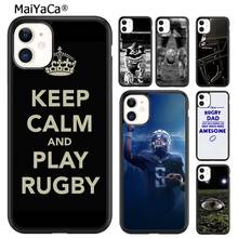 Чехол MaiYaCa для телефона для регби с надписью Keep Calm and Play, чехол для iPhone SE 6s 7 8 plus X XR XS 11 12 13 pro max Samsung Galaxy S9 S10, чехол 2024 - купить недорого