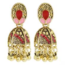 Afghan Big Geometric Drop Earrings for Women Boho Rhinestone Golden Tassel Earring Indian Egypt Tribal Ethnic Jewelry Gift 2024 - buy cheap