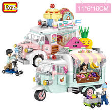 LOZ-bloques de construcción de coche para niños, juguete de ladrillos para armar coche de frutas Donuts, serie Creator, ideal para regalo 2024 - compra barato