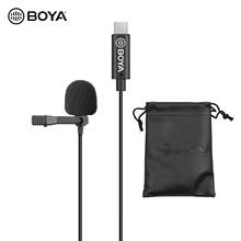 BOYA BY-M3 всенаправленный одноголовый петличный микрофон с отворотом микрофон с кабелем 6 метров совместим с интерфейсом USB Type-C 2024 - купить недорого