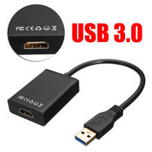 Convertidor de Cable de Video profesional USB 3,0 a HDMI compatible con HD 1080P, Cable de extensión de Audio y Video portátil, conector 2024 - compra barato