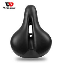WEST BIKING Soft Bicycle Saddle Comfortable Thicken Wide Hollow Cycling Saddle Mountain Road MTB Bicycle Accessories Bike Saddle 2024 - buy cheap