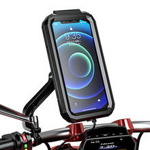 Waterproof Case Phone Holder Motorcycle Handlebar Rear View Mirror Phone Stand Mount 4-6.8 inch Cellphone Mount Bag Bike Holder 2024 - buy cheap