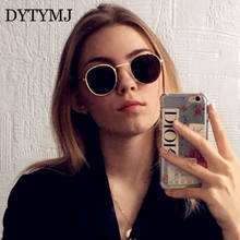 DYTMYJ 2022 Metal Round Luxury Sunglasses Women Vintage Eyewear Classic Brand Designer Sun Glasses Driving Oculos De Sol Gafas 2024 - buy cheap