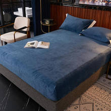 Lençol de cama queen king size com fronha, capa macia de inverno com faixa elástica quatro cantos 2024 - compre barato