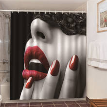 Cortinas de banho de tecido, cortinas de banheiro de estampa impermeáveis, bonitas para meninas, decoração para chuveiro, sombra, cortina grande 2024 - compre barato