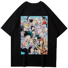 My Hero Academia Big collection Cartoon T Shirt Men Himiko Toga Graphic Hip Hop Tops Tees Front and back printing anime T-shirt 2024 - buy cheap