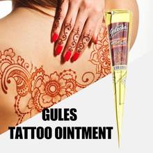 Crema de tatuaje temporal de Henna para mujer, crema artística de Henna de color rojo oscuro, para tatuajes de boda, cuerpo indio, bricolaje, 1 unidad 2024 - compra barato