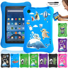 Kids Tablet Case for Amazon Fire 7(5th/7th/9th Gen)7 Inch Shock Proof EVA Soft Shell Full Body Cover with Cartoon Pattern Series 2024 - buy cheap