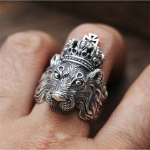 Creative men retro punk hip hop rock exquisite domineering lion head fashion party boy birthday gift jewelry wholesale 2024 - buy cheap