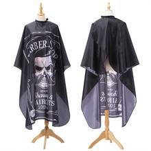 2021 New Haircut Hairdressing Barber Cloth Skull Pattern Apron Polyester  Cape Hair Styling Design Supplies Salon Barber Gown 2024 - купить недорого