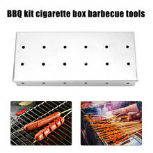 20 New Wood Chips BBQ Smoker Box For Indoor Outdoor Charcoal Gas Barbecue Grill Meat Infused Smoke Flavor Accessories Smoker Box 2024 - buy cheap