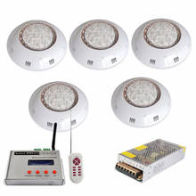 Lámpara LED subacuática para Piscina, luz de montaje en pared para fuente de Spa, 36W, controlador remoto DMX512, adaptador de fuente de alimentación de 12V 2024 - compra barato
